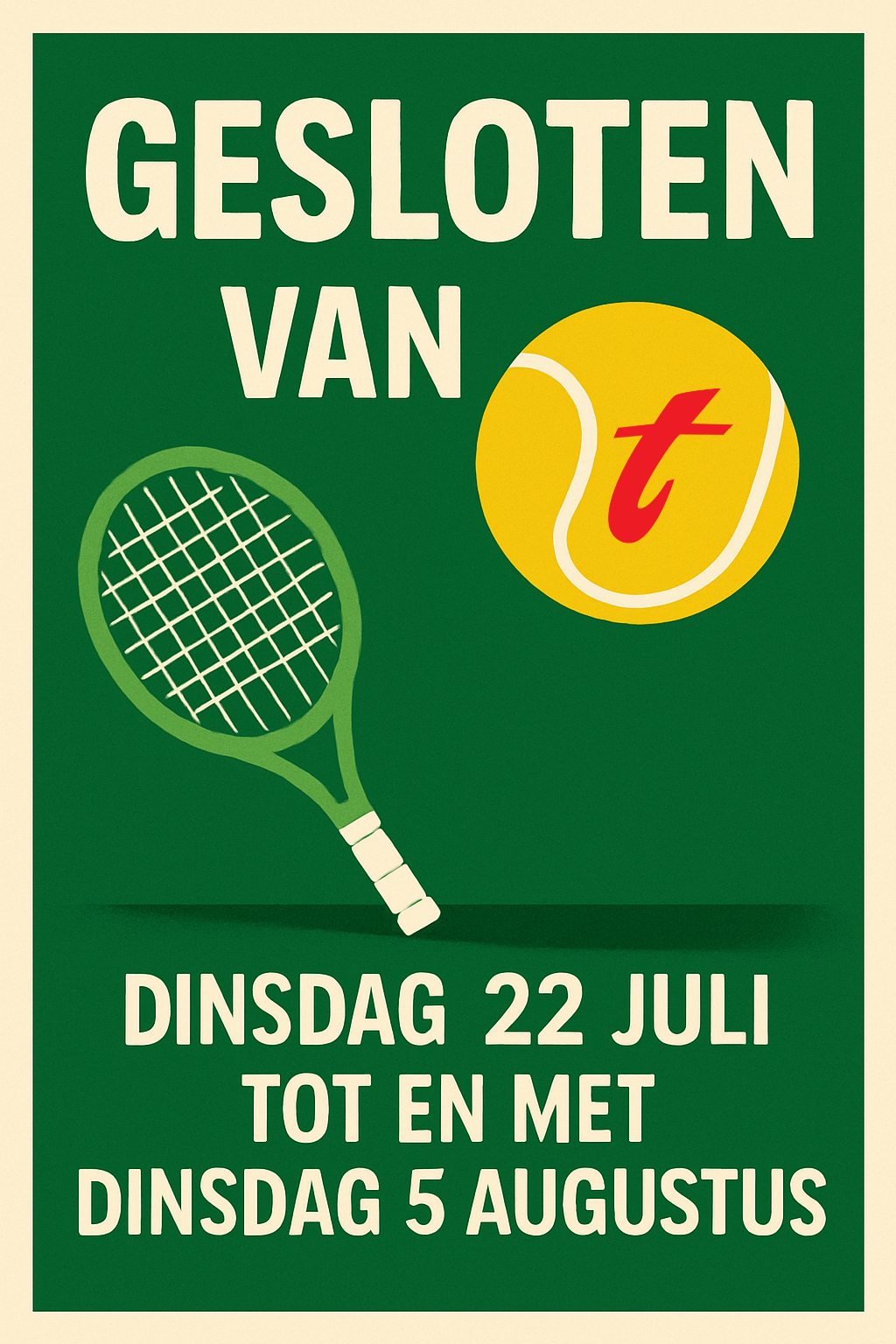 We zijn gesloten